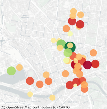 map of pedestrian traffic in Melbourne